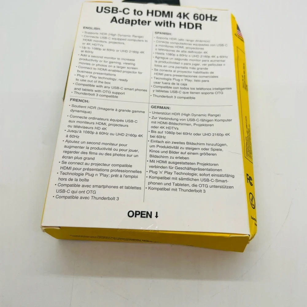 NWT eZQuest USB-C to HDMI 4K 60Hz Adapter with HDR